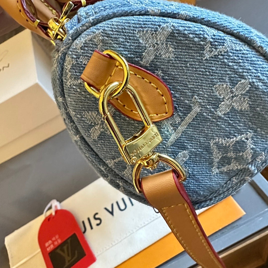 louis vuitton denim speedy bag