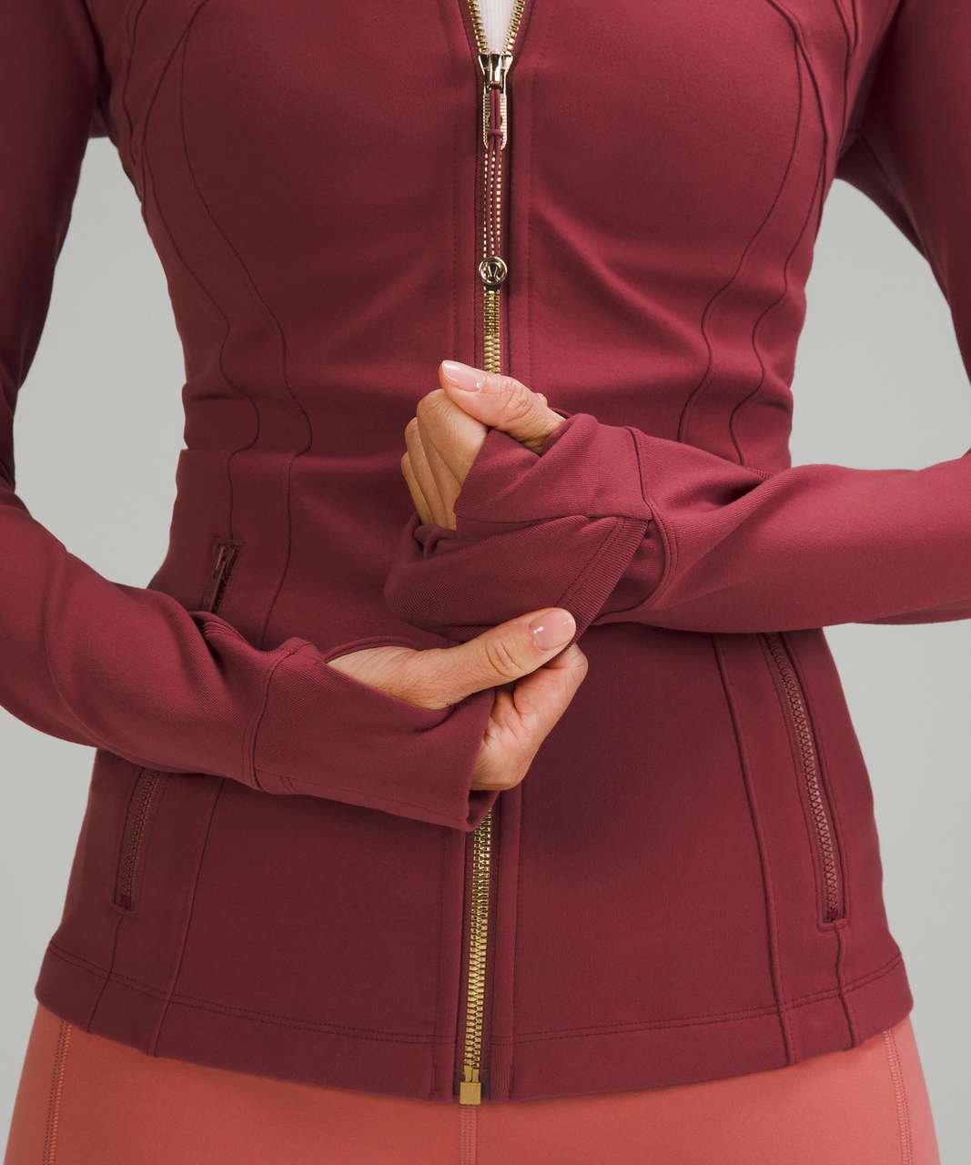 lulu gold zip define jackets