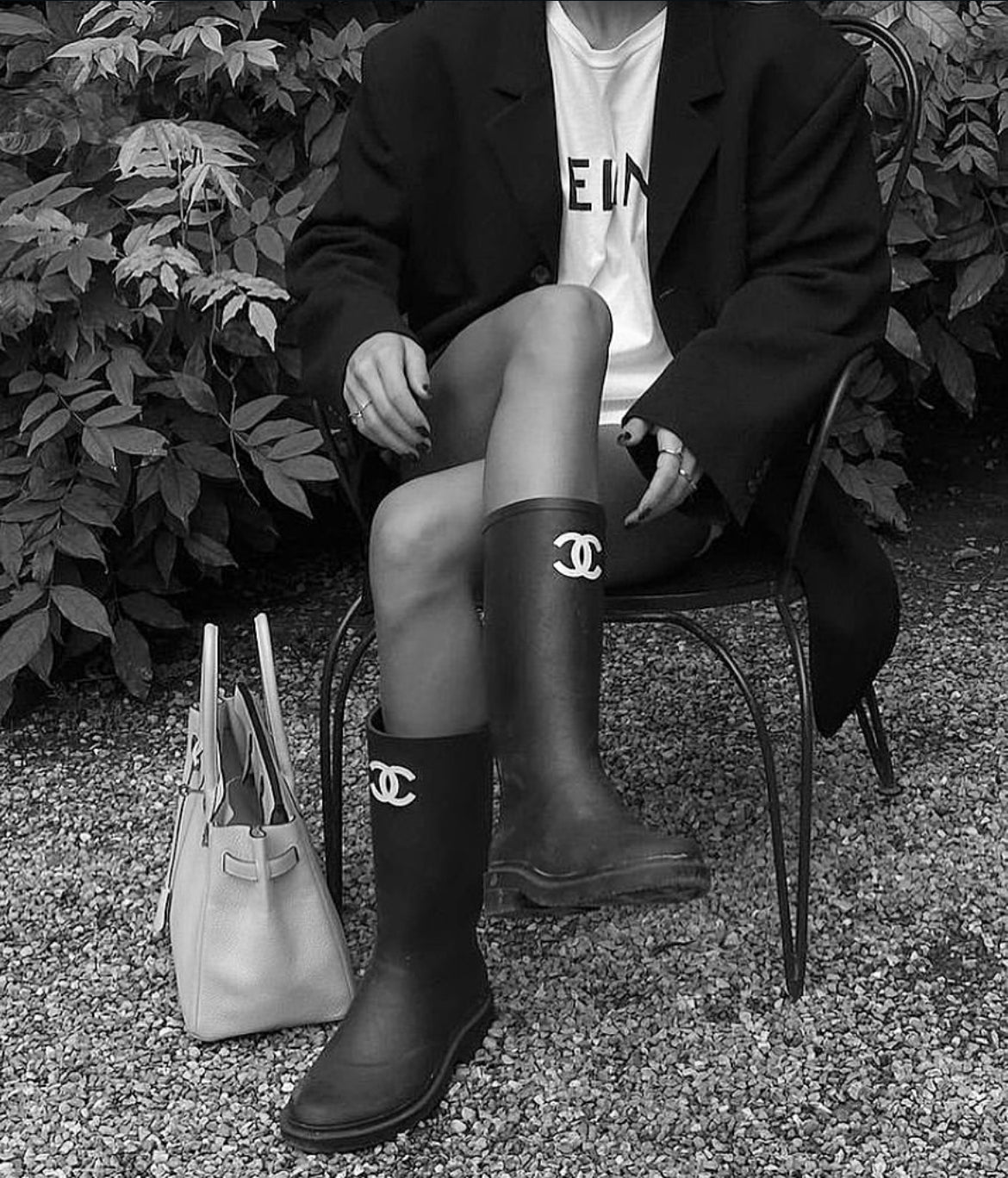 chanel wellies